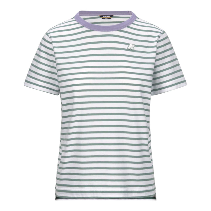 T-shirt Donna K-Way - Emili Stripes - Menta