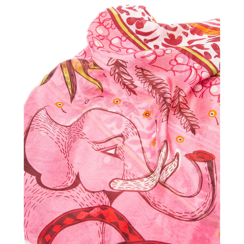 Foulard Donna Surkana - Foulard Quadrato Fantasia - Rosa