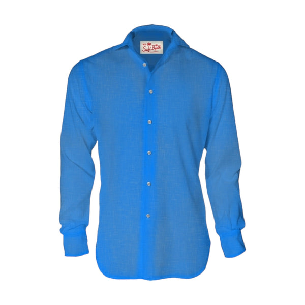 Camicie casual Uomo Mc2 Saint Barth - Pamplona	Classic Shirt - Blu elettrico