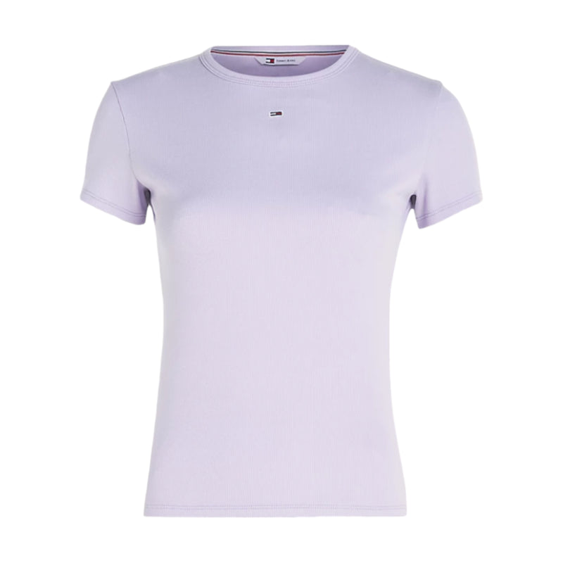 T-shirt Donna Tommy Hilfiger - Tjw Slim Essential Rib Ss - Lavanda