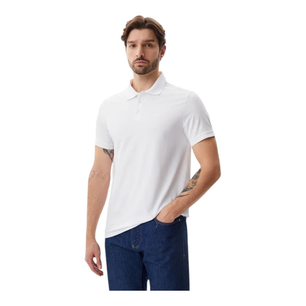 Polo Uomo Calvin Klein - Ss Smooth Cotton Solid Polo - Bianco