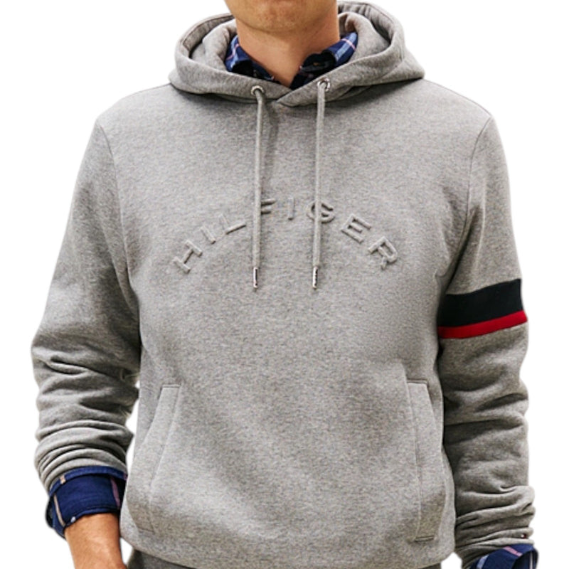 Felpe con cappuccio Uomo Tommy Hilfiger - Rwb Insert Hoodie - Grigio