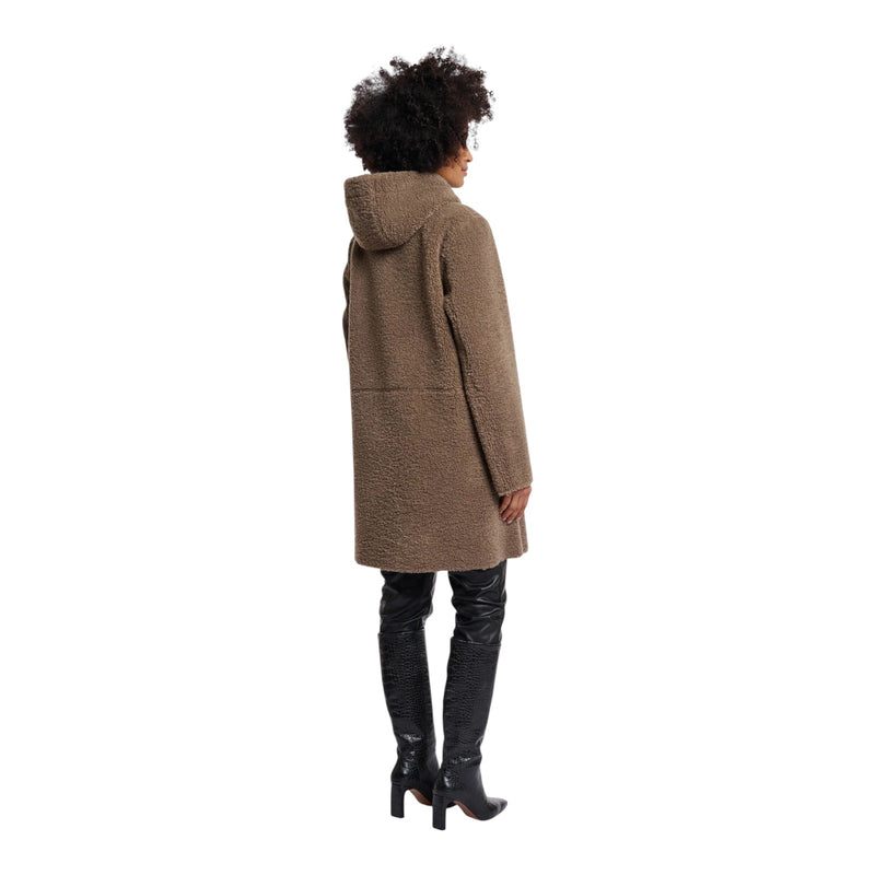 Cappotti Donna RINO & PELLE - Reversible hooded coat - Beige