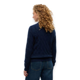 Maglioni Donna Tommy Hilfiger - Soft Wool Cable C-Nk Ls Swt - Blu