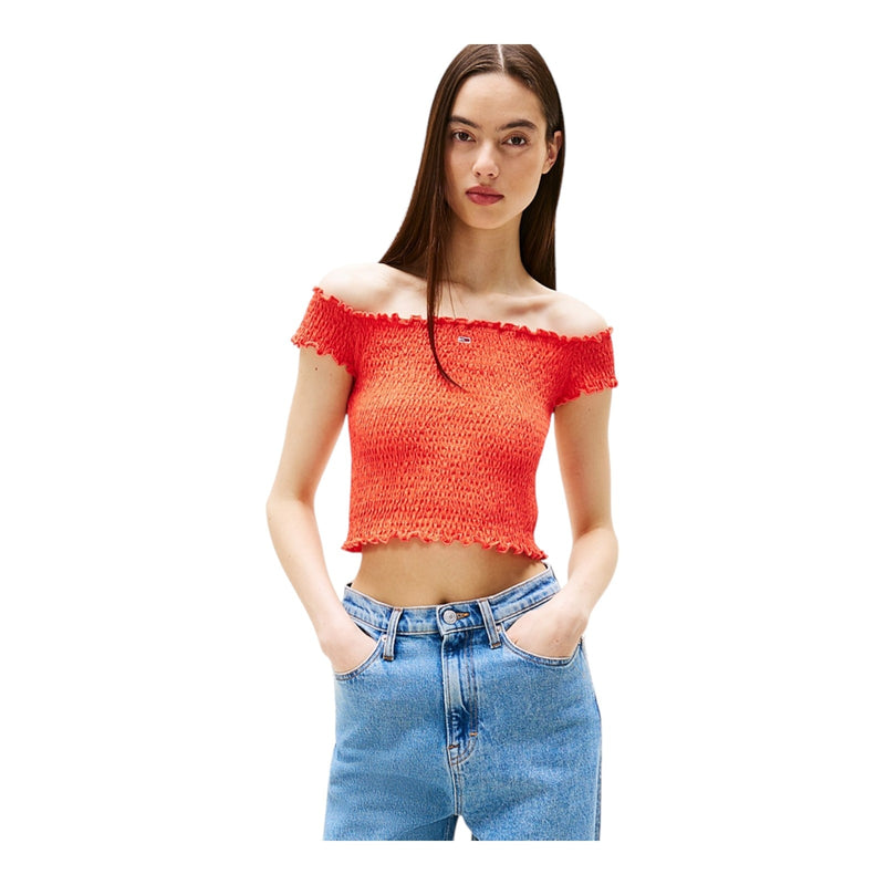 Canotte e top Donna Tommy Hilfiger - Tjw Crp Smock Top - Rosso