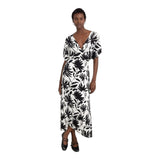 Vestiti casual Donna Surkana - Abito midi con manica larga e scollo a V - Nero