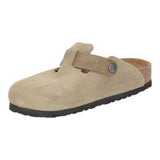Zoccoli e sabot Uomo Birkenstock - Boston faded khaki, Suede Leather/Oiled - Beige