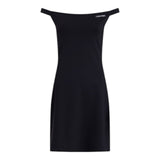 Vestiti casual Donna Calvin Klein - Logo Milano Bardot Dress - Nero