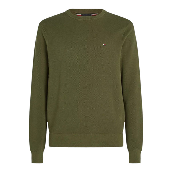 Maglie a manica lunga Uomo Tommy Hilfiger - Essential Structure Crew Neck - Verde