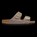 Sandali Donna Birkenstock - Arizona leo gray taupe, Synthetics - Fango