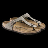 Sandali Unisex Birkenstock - Gizeh Birko-Flor Nubuck - Grigio