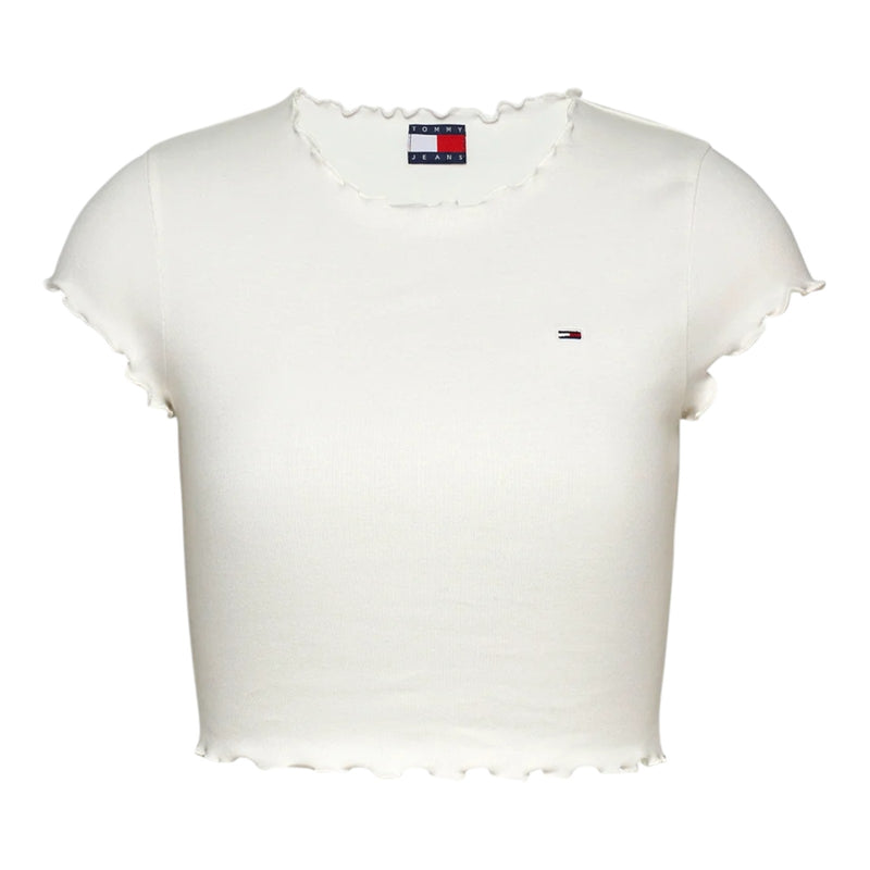 T-shirt Donna Tommy Hilfiger - Tjw Sh Slim Babylock Tee Ext - Bianco