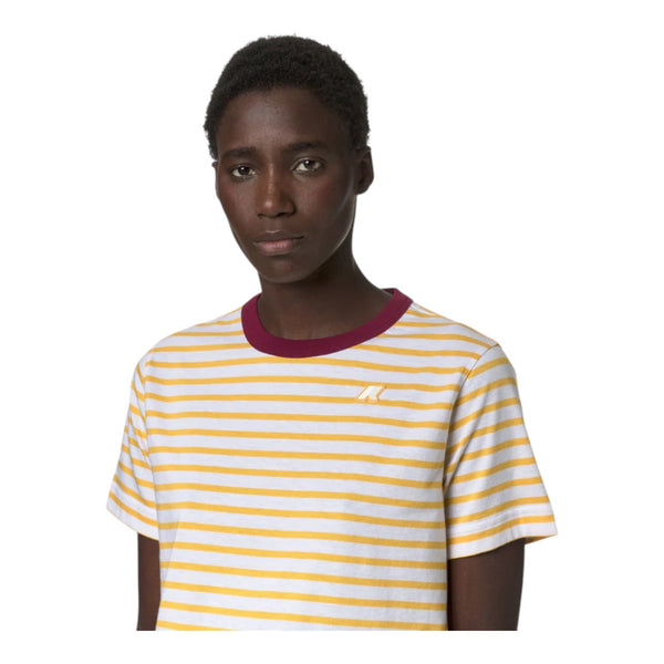 T-shirt Donna K-Way - Emili Stripes - Giallo