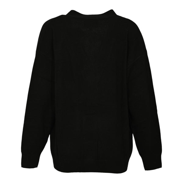 Cardigan Donna Mc2 Saint Barth - Sasi Long Jacquard Cardigan - Nero