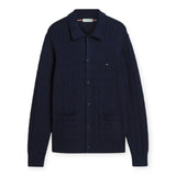 Cardigan Uomo Tommy Hilfiger - Classic Cotton Cable Button Thru - Blu