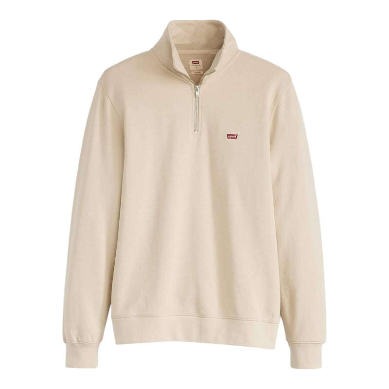 Felpe senza cappuccio Uomo Levi's - Original Hm 1/4 Zip Navy Blazer - Beige