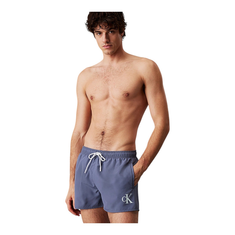 Pantaloncini e calzoncini Uomo Calvin Klein - Short Drawstring Monogram - Indaco