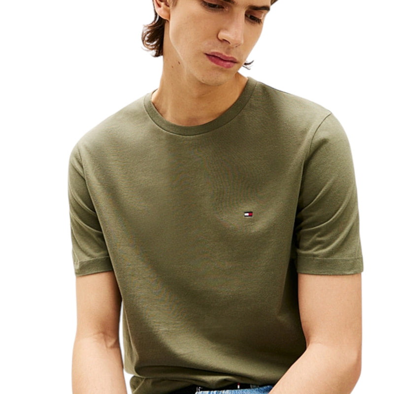 T-shirt Uomo Tommy Hilfiger - Ess Seasonal Reg Fit Solid Tee - Verde