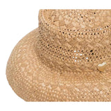 Cappelli da sole Donna Twinset - Cappello A Tesa Larga Effetto Paglia - Beige