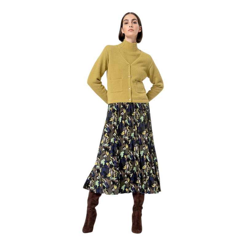 Cardigan Donna Surkana - Cardigan con scollo a V e bottoni - Verde