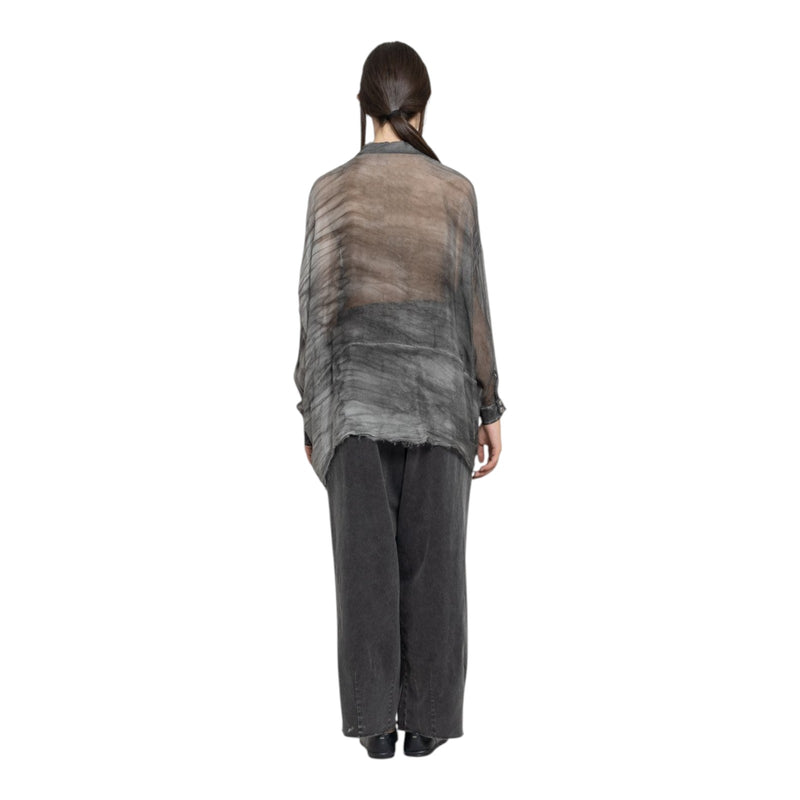 Camicie Donna Sanctamuerte - Camicia Tasche A Gronda - Grigio
