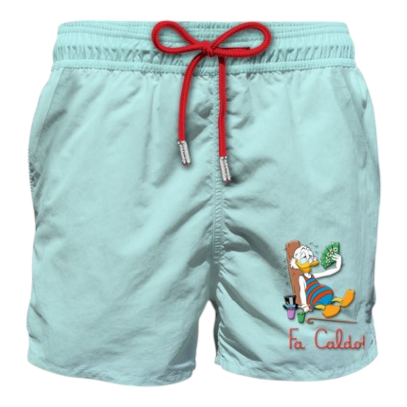 Pantaloncini e calzoncini Uomo Mc2 Saint Barth - Comfort Swimshort Made With Elastic Fabric - Azzurro