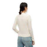 Maglioni Donna Tommy Hilfiger - Cotton Cable Fine Gg C-Nk Swt - Bianco