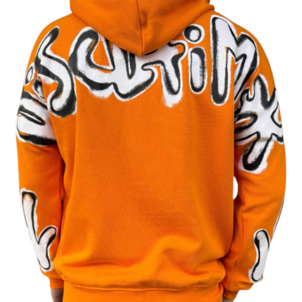 Felpe con cappuccio Uomo Disclaimer - Maglia Uomo Con Cappuccio In Felpa - Arancione