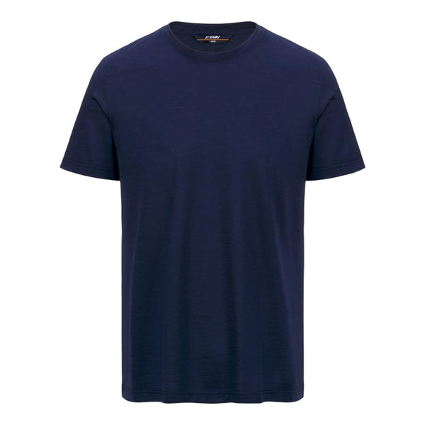 T-shirt Uomo K-Way - Combe Wool Blend - Blu