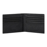 Portafogli Uomo Calvin Klein - Portafoglio a libro con logo stampato in lamina - Nero