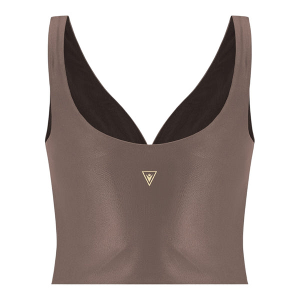 Canotte e top Donna MACRON CLUB HOUSE - Mch Fcf Wmn Beba Yoga Top Brown - Marrone