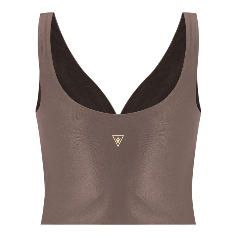 Canotte e top Donna MACRON CLUB HOUSE - Mch Fcf Wmn Beba Yoga Top Brown - Marrone