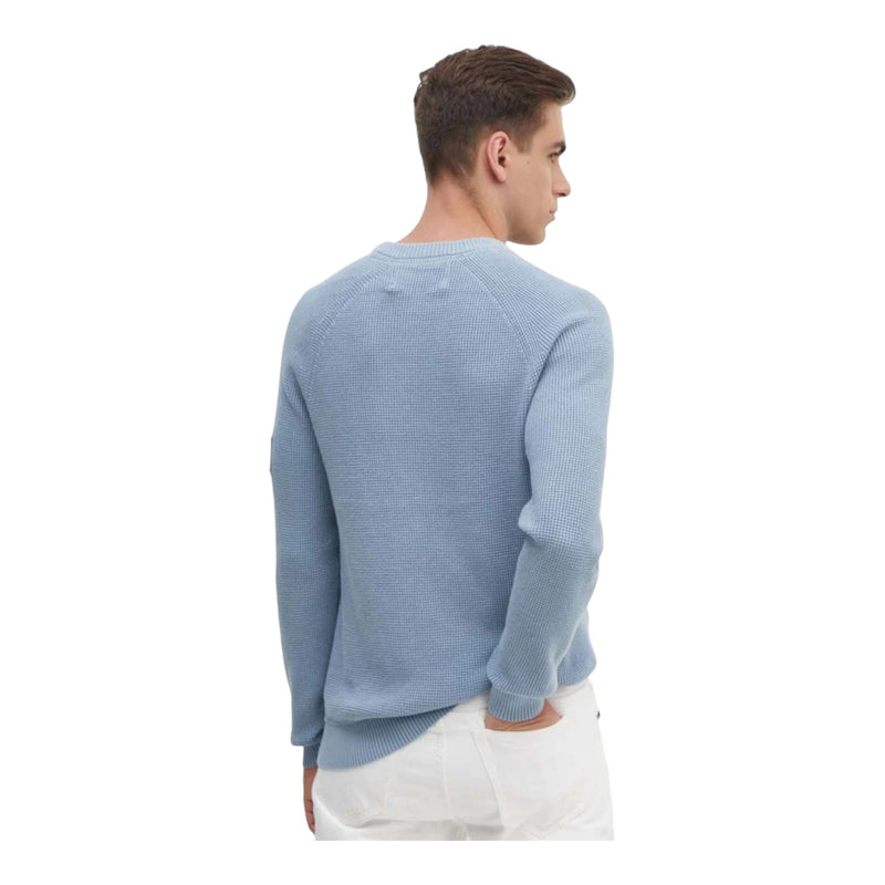 Maglie Uomo Calvin Klein - Badge Easy Sweater - Petrolio