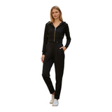 Pantaloni Donna MACRON CLUB HOUSE - Mch Fcf Wmn Luna Milo Long Pant Baln Blk - Nero