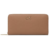 Portafogli Donna Calvin Klein - Re-Lock Z/A Wallet Lg Pbl - Beige