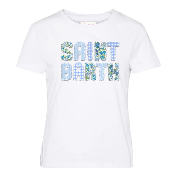 T-shirt Donna Mc2 Saint Barth - Emilie Cotton Crew Neck T-Shirt - Bianco