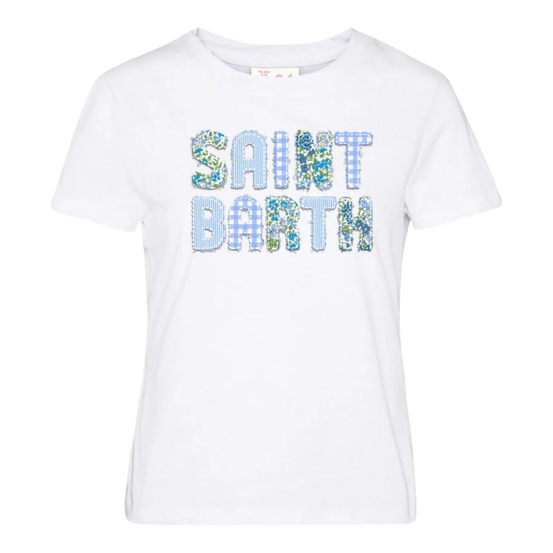 T-shirt Donna Mc2 Saint Barth - Emilie Cotton Crew Neck T-Shirt - Bianco