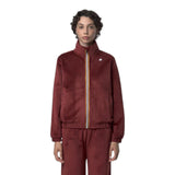 Felpe senza cappuccio Donna K-Way - Viviette Velour Polar - Bordeaux