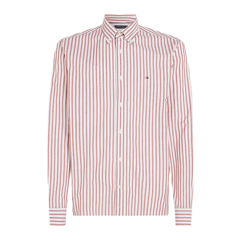 Camicie casual Uomo Tommy Hilfiger - Natural Soft Poplin Stp Rf Shirt - Rosso