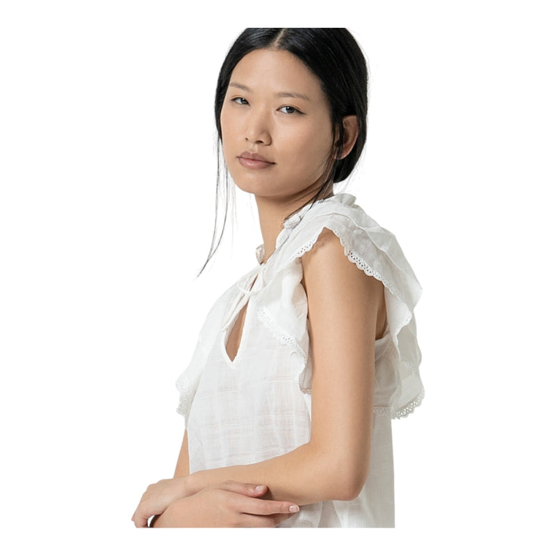 Canotte e top Donna Surkana - Top svasato - Bianco