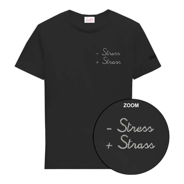 T-shirt Donna Mc2 Saint Barth - Esme T Shirt With Crew Neck - Nero