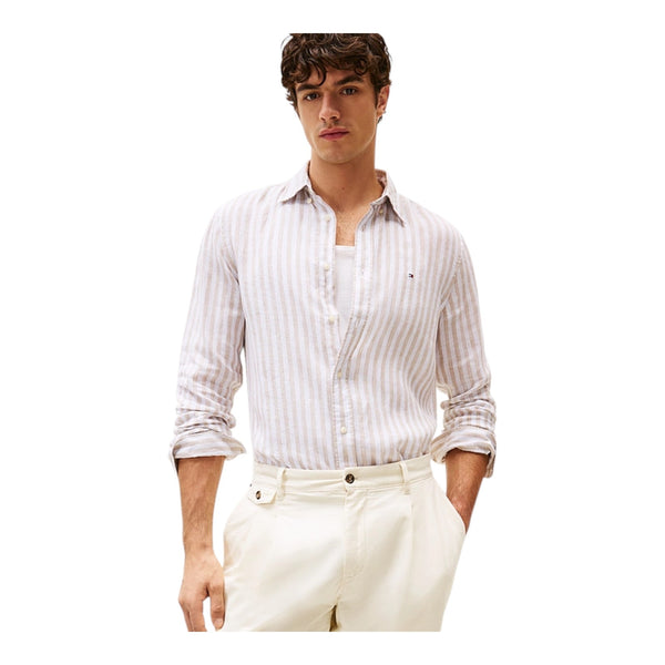 Camicie casual Uomo Tommy Hilfiger - Pigment Dyed Li Solid Rf Shirt - Beige