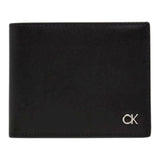 Portafogli Uomo Calvin Klein - Metal Ck Bifold 5Cc W/Coin - Nero