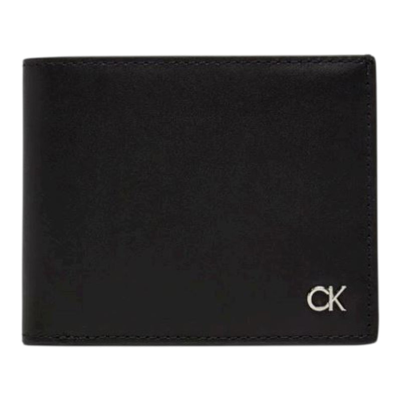 Portafogli Uomo Calvin Klein - Metal Ck Bifold 5Cc W/Coin - Nero
