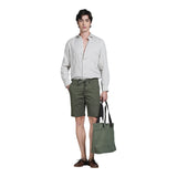 Bermuda Uomo Impure - Chino Short Comf.popeline Canvas - Verde militare