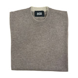 Maglioni Uomo Alpha Studio - Girocollo M/L Contrasti Geelong Base - Beige