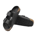 Sandali Unisex Birkenstock - Arizona triples black, Birko Flor - Nero