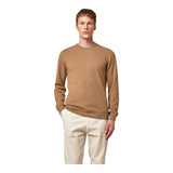 Maglioni Uomo Alpha Studio - Girocollo M/L Contrasti Basic Geelong - Beige