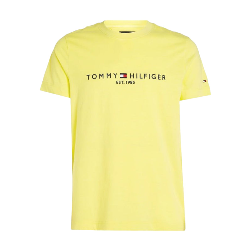 T-shirt Uomo Tommy Hilfiger - Garment Dye Tommy Logo Tee - Giallo