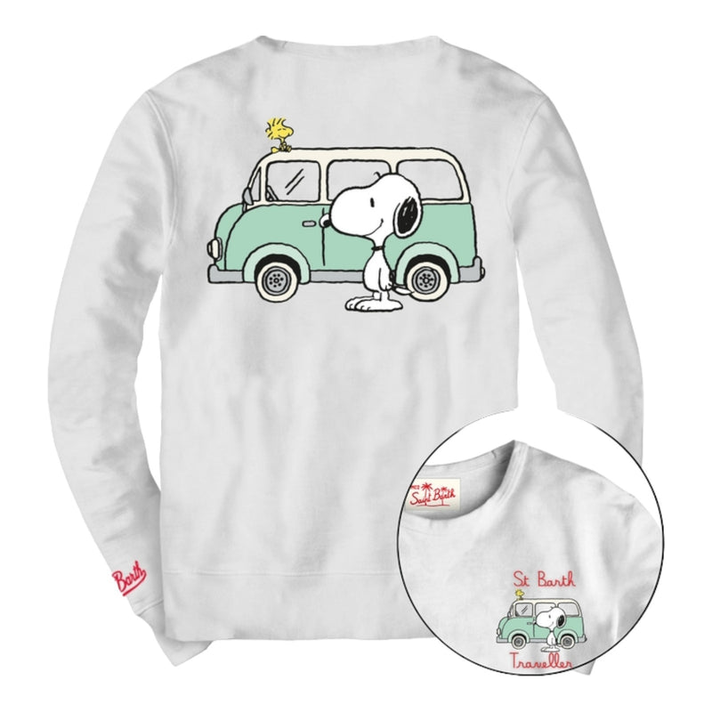 Felpe senza cappuccio Ragazzi Unisex Mc2 Saint Barth - Bobby Felpa Girocollo Garzata - Bianco